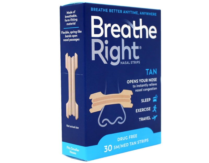 Breathe Right Nasal Strips Original Tan Small/Medium 30 ea (Pack of 3) - Image 3